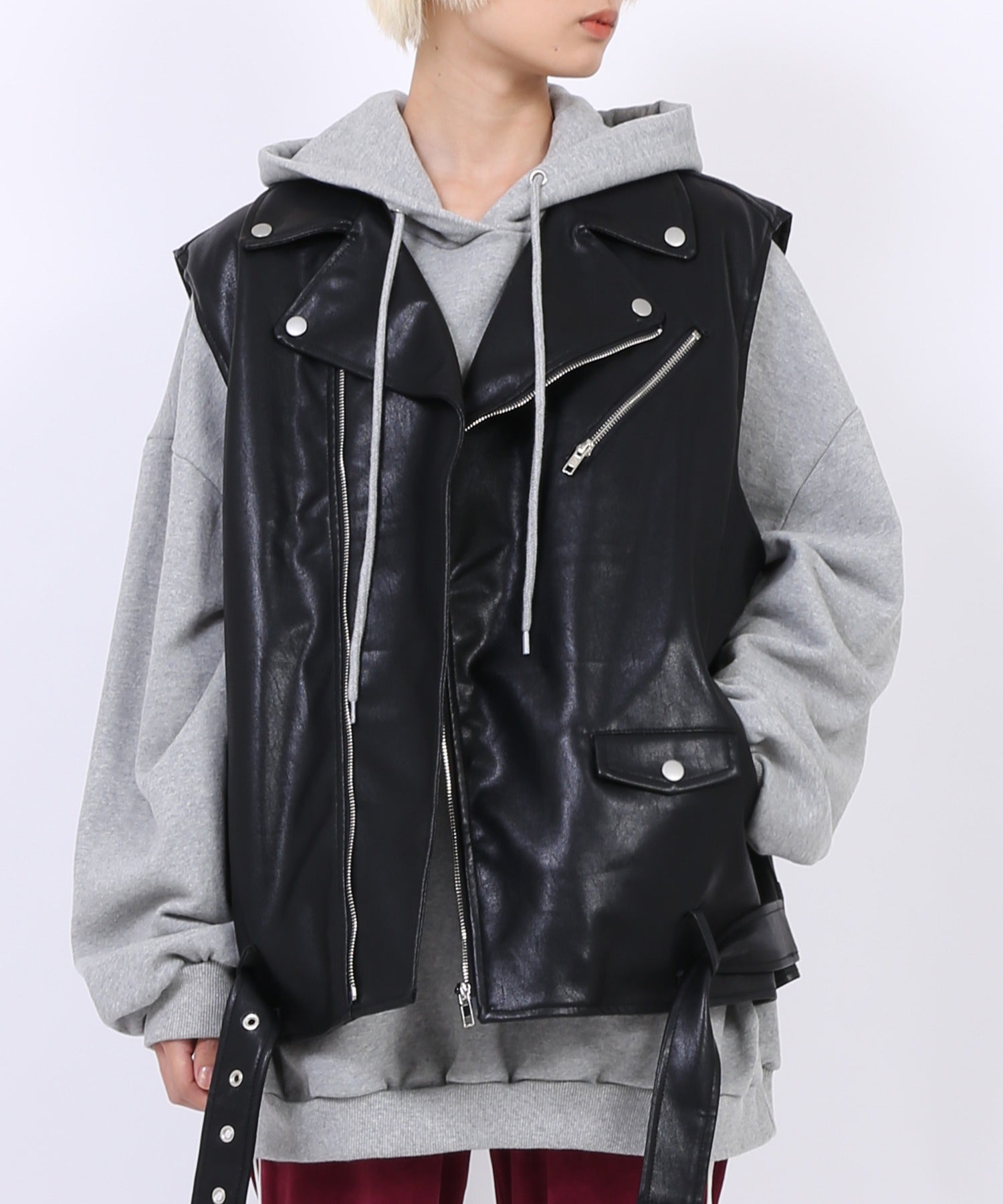 新品22aw NO CONTROL AIR ライダースベスト-