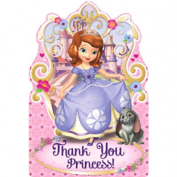 Disney Sofia The First Postcard Thank You Cards – Nyea's Party Store