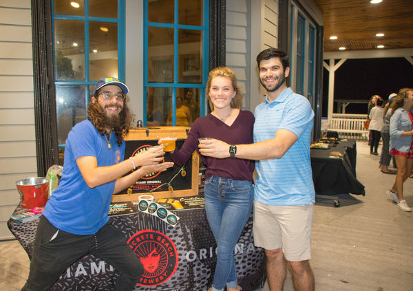 Concrete Beach Brewer Cris at reception in Biscayne National Park    