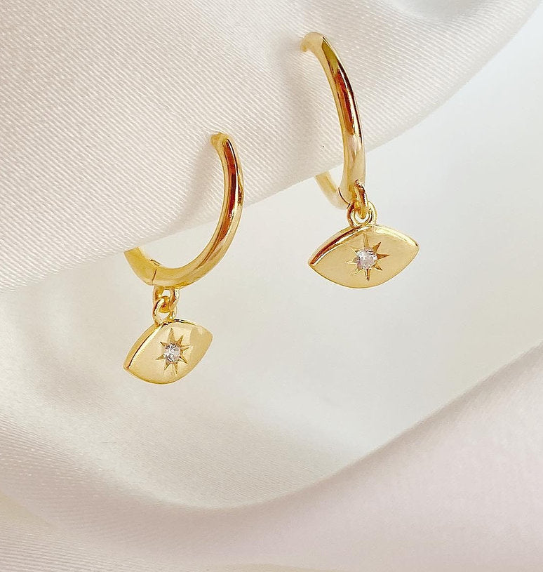 Eyes Dangle Hoops