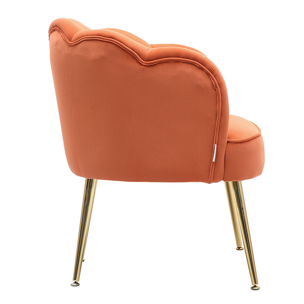 orange velvet cocktail chair