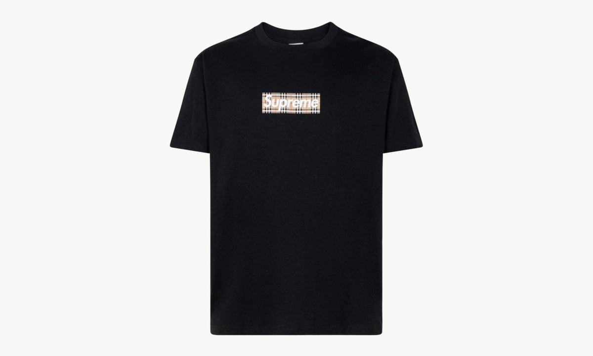 Supreme Burberry Box Logo Tee Black