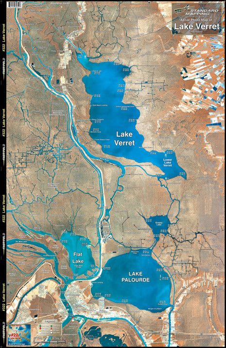 Lake Verret Fishing Map Lake Verret Aerial Chart La22 – Keith Map Service, Inc.
