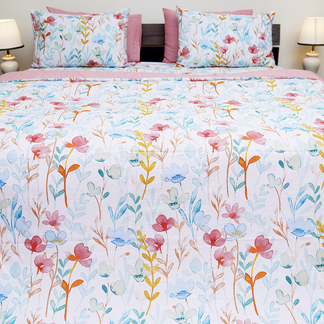 Petals Symhony King Bedsheet Set