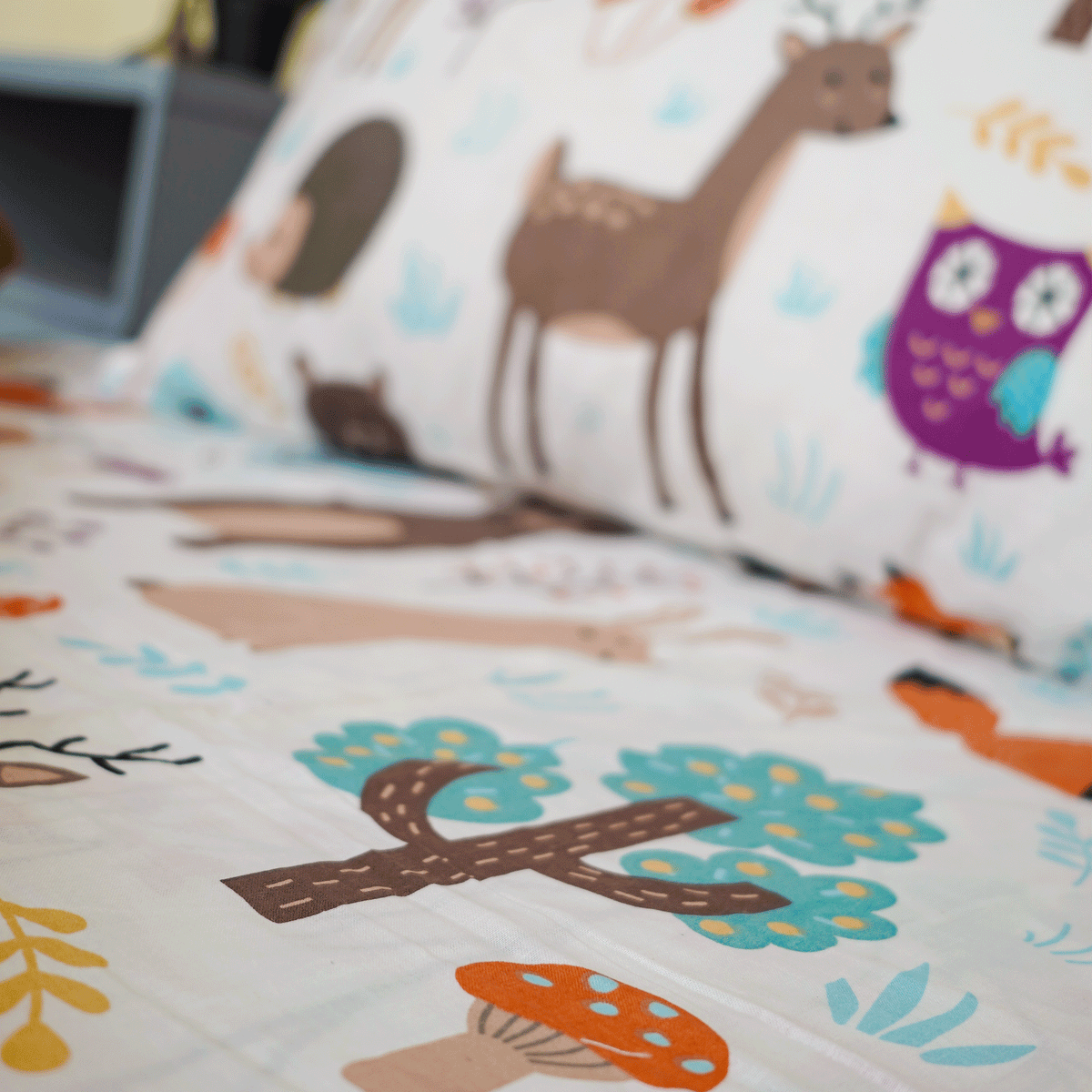 forest life single Kids Duvet Cover & Comforter Set