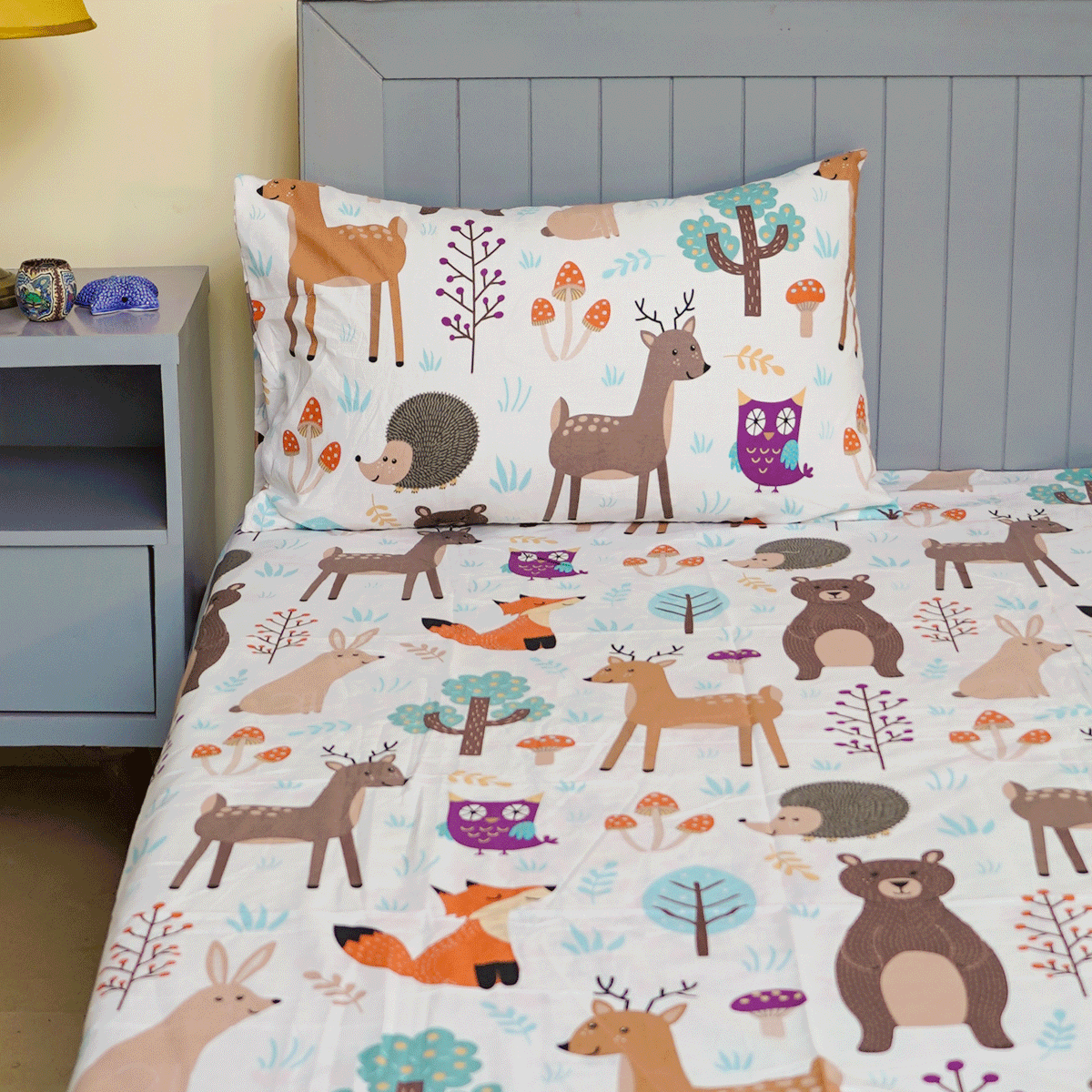 forest life single Kids Duvet Cover & Comforter Set