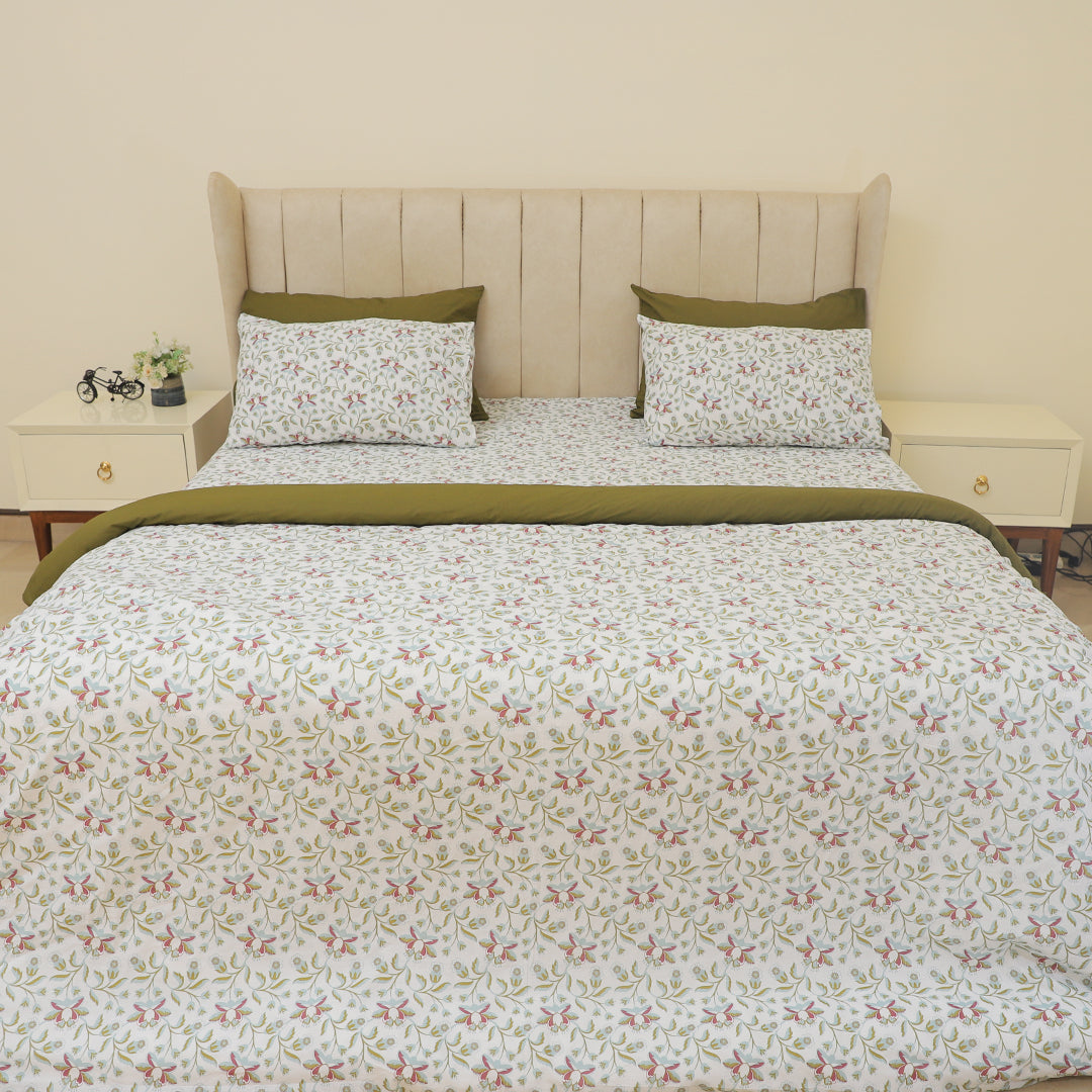 Rosa-Russet King Bedsheet Set