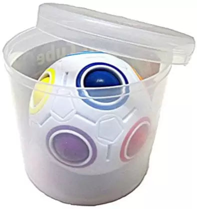 Smartcraft Round Goti Cube , Rainbow Speed Cube Fun Puzzle Toy for Kids & Adults (1 Pieces)