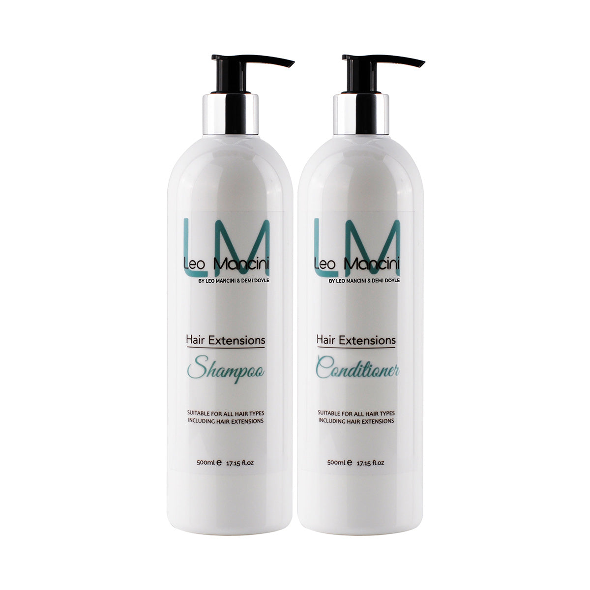500ml Pack of & Conditioner Hair Extensions Safe, Shine Volume – Leo Mancini Haircare
