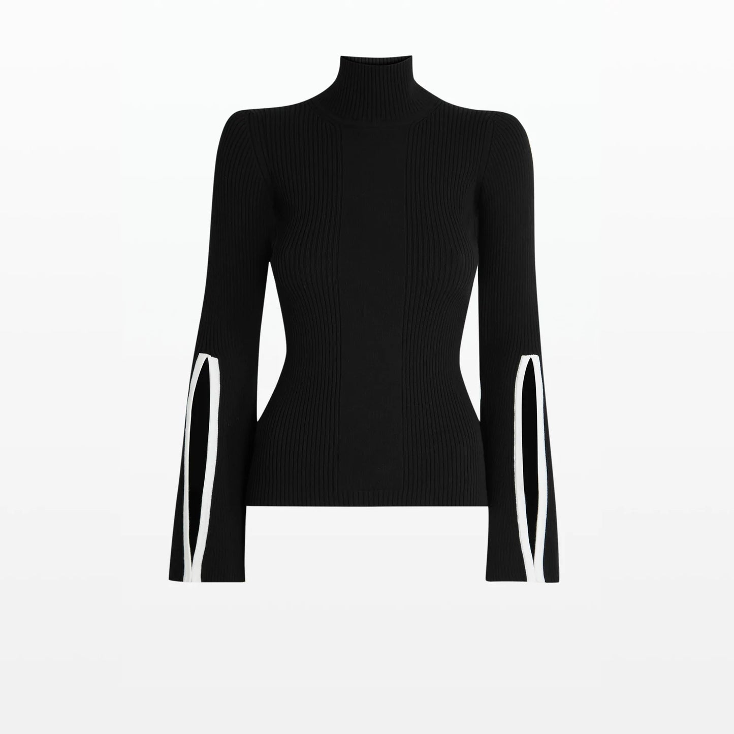 Hold My Hand Slit Bell Sleeve Rib Top