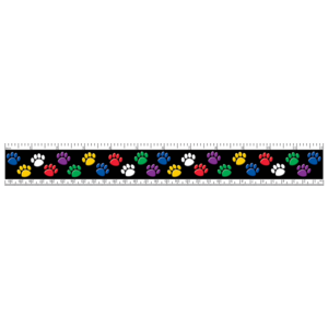 Colorful Paw Prints Ruler