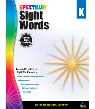 Spectrum Sight Words (K) Book