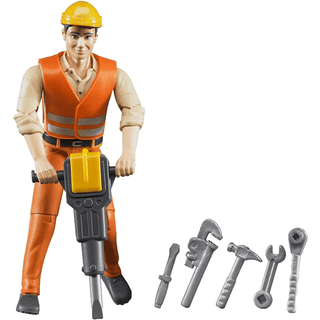 Construction worker with accessories