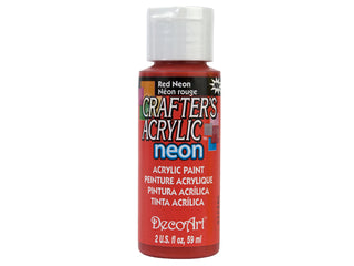 Buy red-neon Crafters Acrylic Paint  2oz