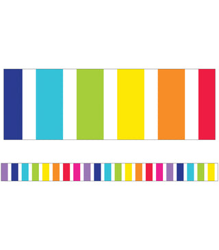 Vertical Rainbow Stripes Straight Borders