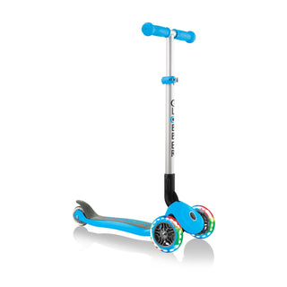 Globber Primo Foldable with Lights-Sky Blue