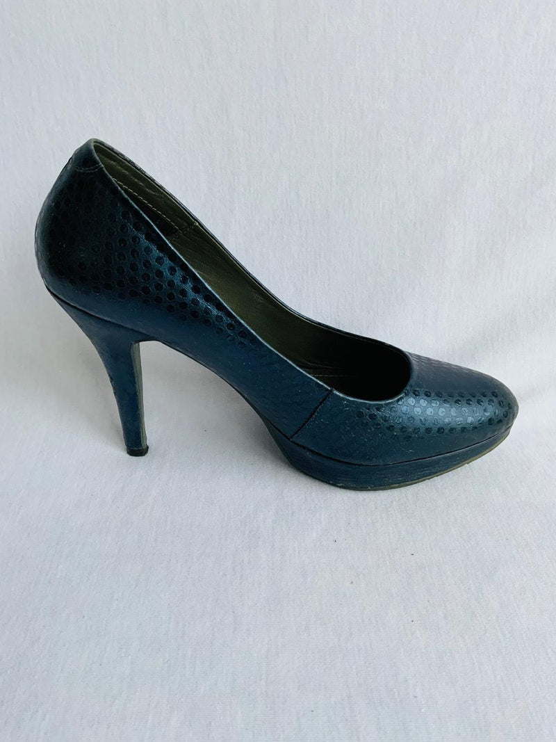BON Zapatos con Plataforma Clásicos Azules. Talla 37