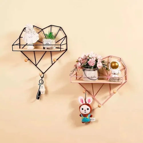 Estante Organizador Repisa Flotante De Pared - Corazón