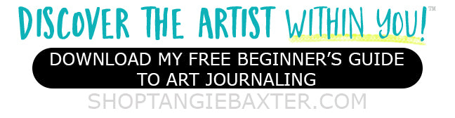 Download Tangie's FREE "A Beginner's Guide to Art  Journaling" and see how to get started!