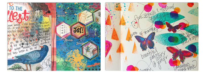 What is Art Journaling? Art Journal Samples by Tangie Baxter at TB&CO