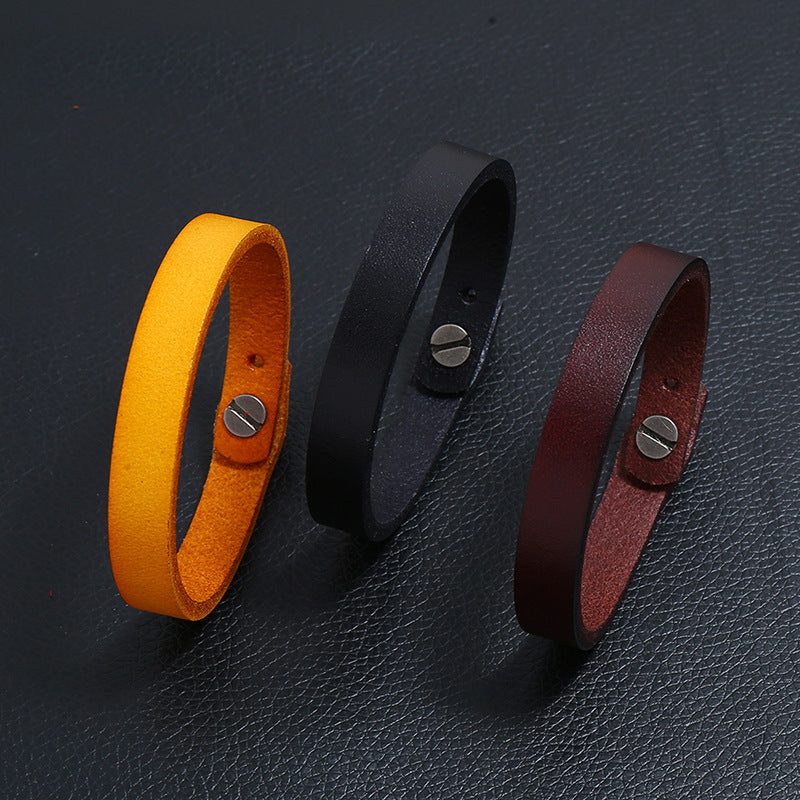 Vintage leather bracelet handmade leather bracelet