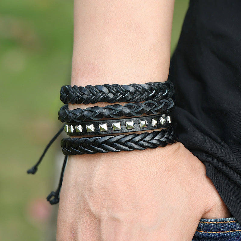 DIY set multi-layer combination leather bracelet