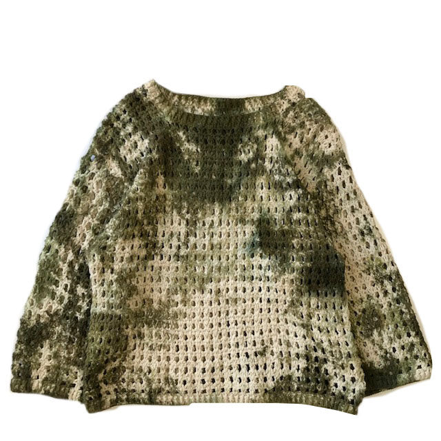 感謝報恩 niche. crochet long sleeve T, tie dye - 通販 - www