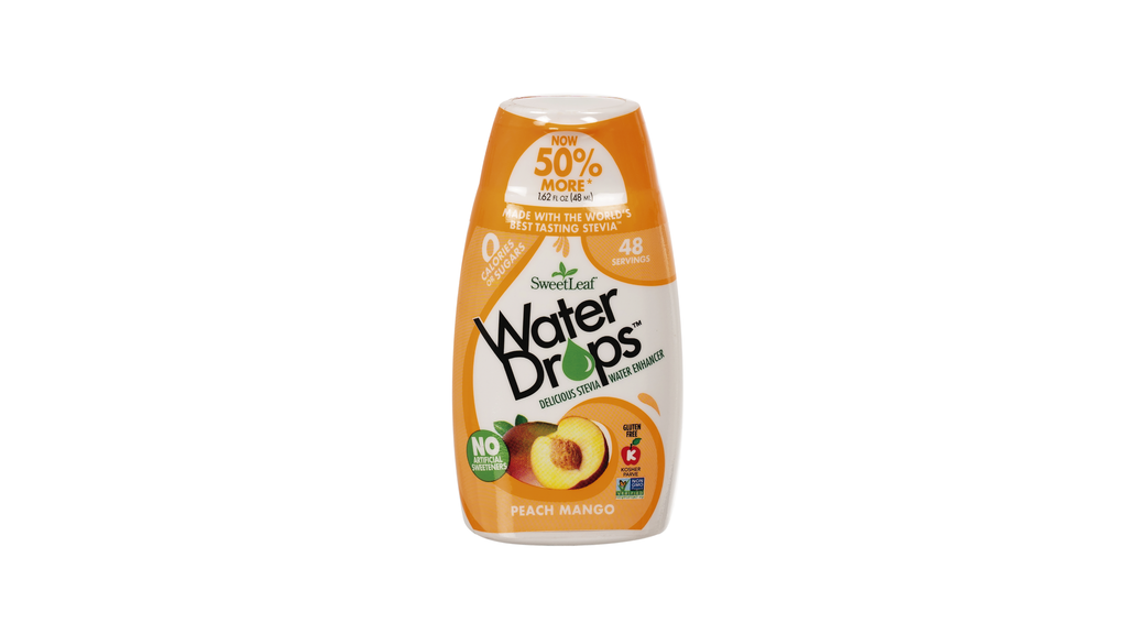 Water Drops endulzante Peach Mango SWEET LEAF 48 ml.