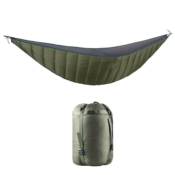 Portable Camping Hammock Underquilt Winter Warm Under Blanket Sleeping Bag 