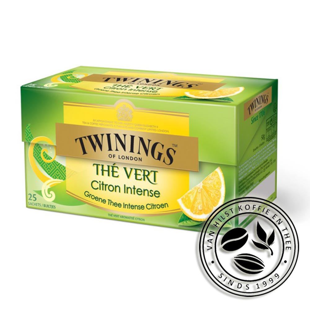 Clancy gemeenschap deugd Twinings Groene thee met citroen, 25 theezakjes - Van Hilst Koffie en Thee