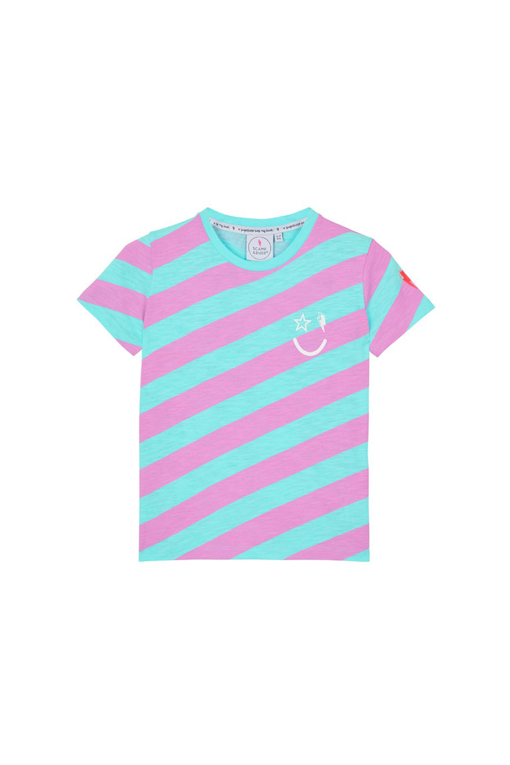 Kids Turquoise and Lilac Stripe T-Shirt