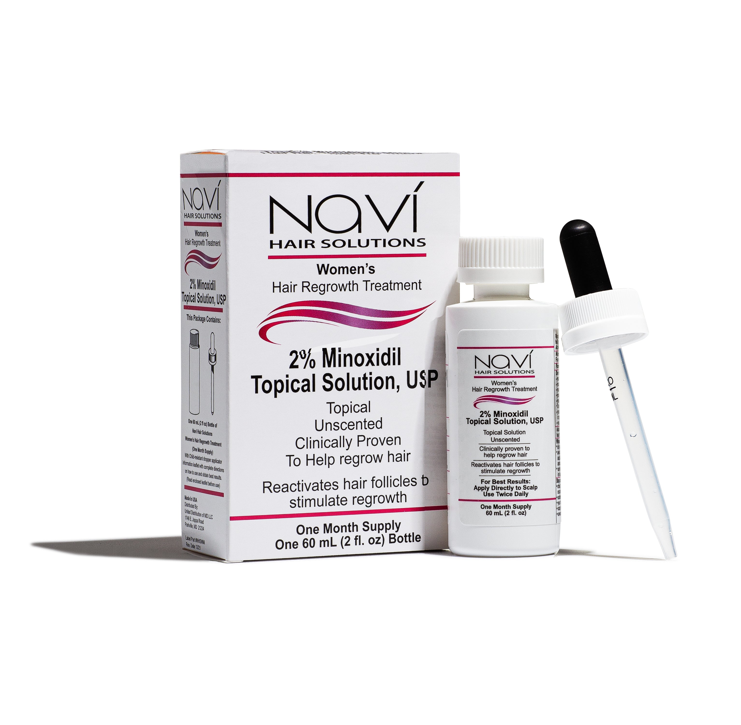 Navi Hair Solutions Women's 2% Minoxidil Topical