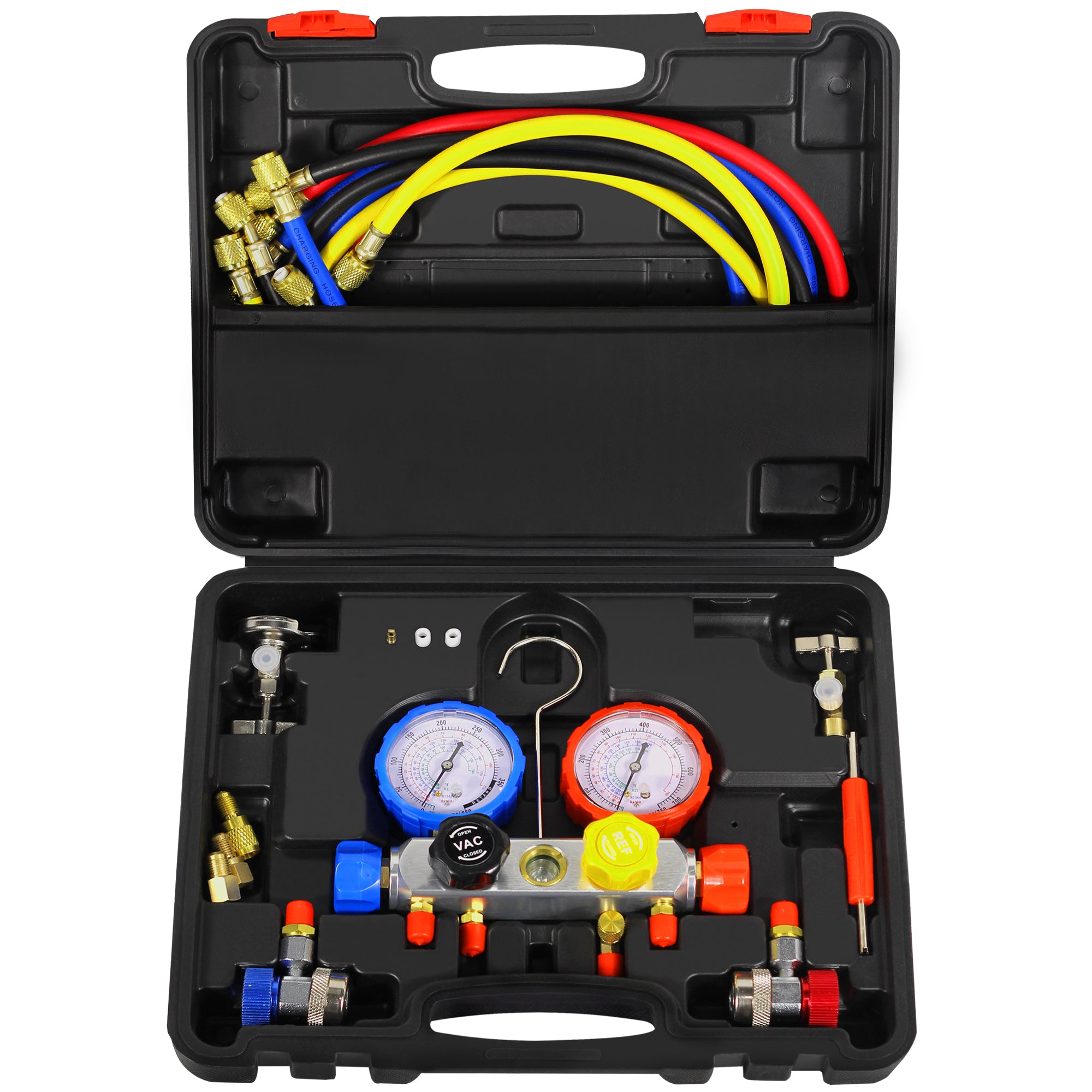 Automotive AC Diagnostic Manifold Gauge Set for Charging Vacuum R134A R410A R22 