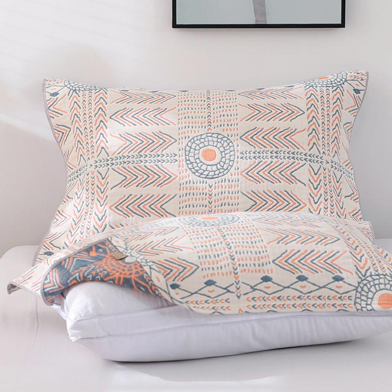 Toalla de almohada de doble cara de algodón puro con patrón de rayas (2 piezas)