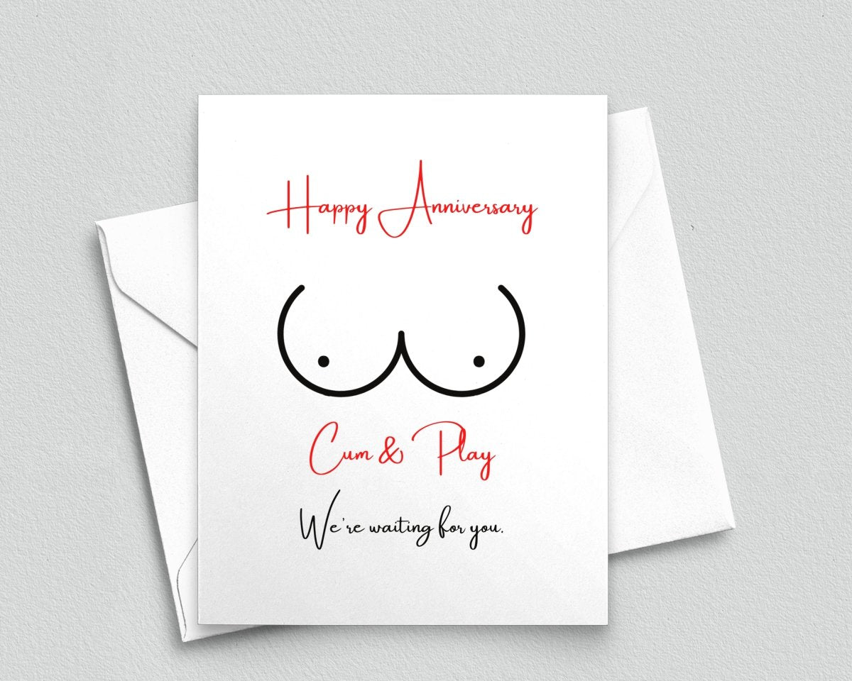 Anniversary Boobs Card Naughty Wedding Anniversary Card 3166