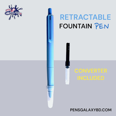 Lokwee Retractable Fountain Pen - Ocean Blue