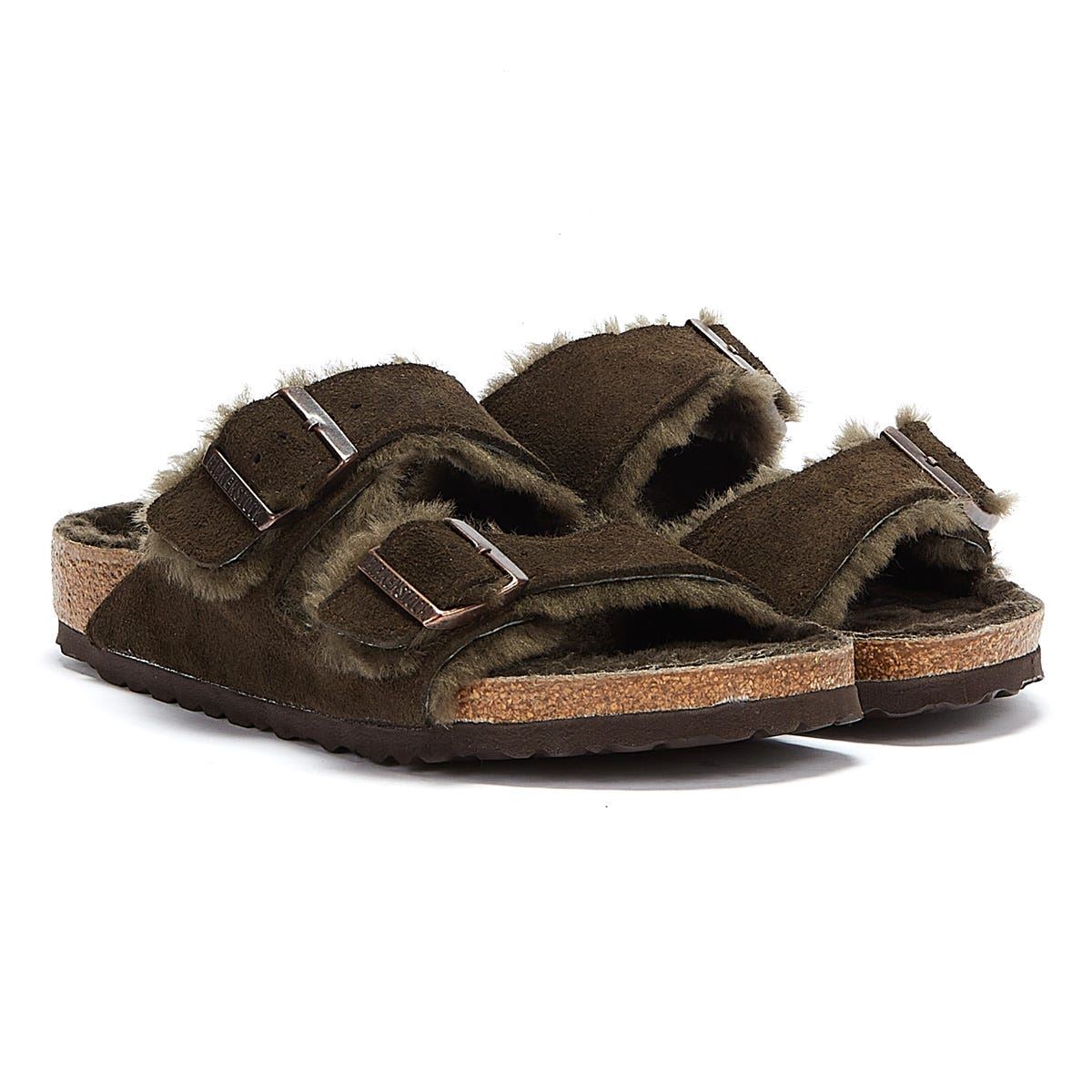 Birkenstock Arizona Brown Mocca Shearling Sandals