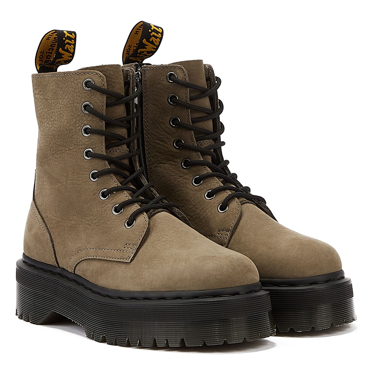 Dr. Martens Jadon Milled Nubuck Grey Boots