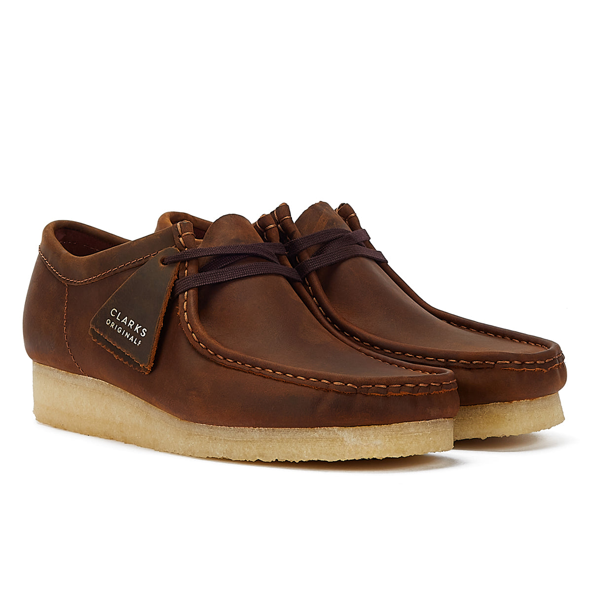 Clarks Wallabee Beeswax Men’s Brown Lace-Up Shoes