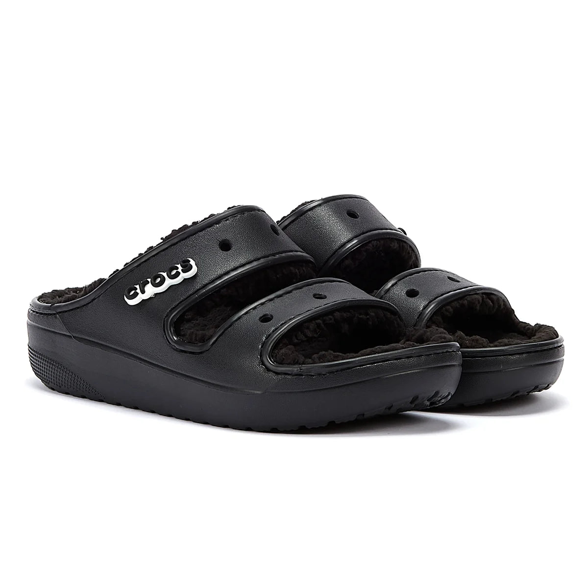 Crocs Classic Cozzzy Womens Black Sandals