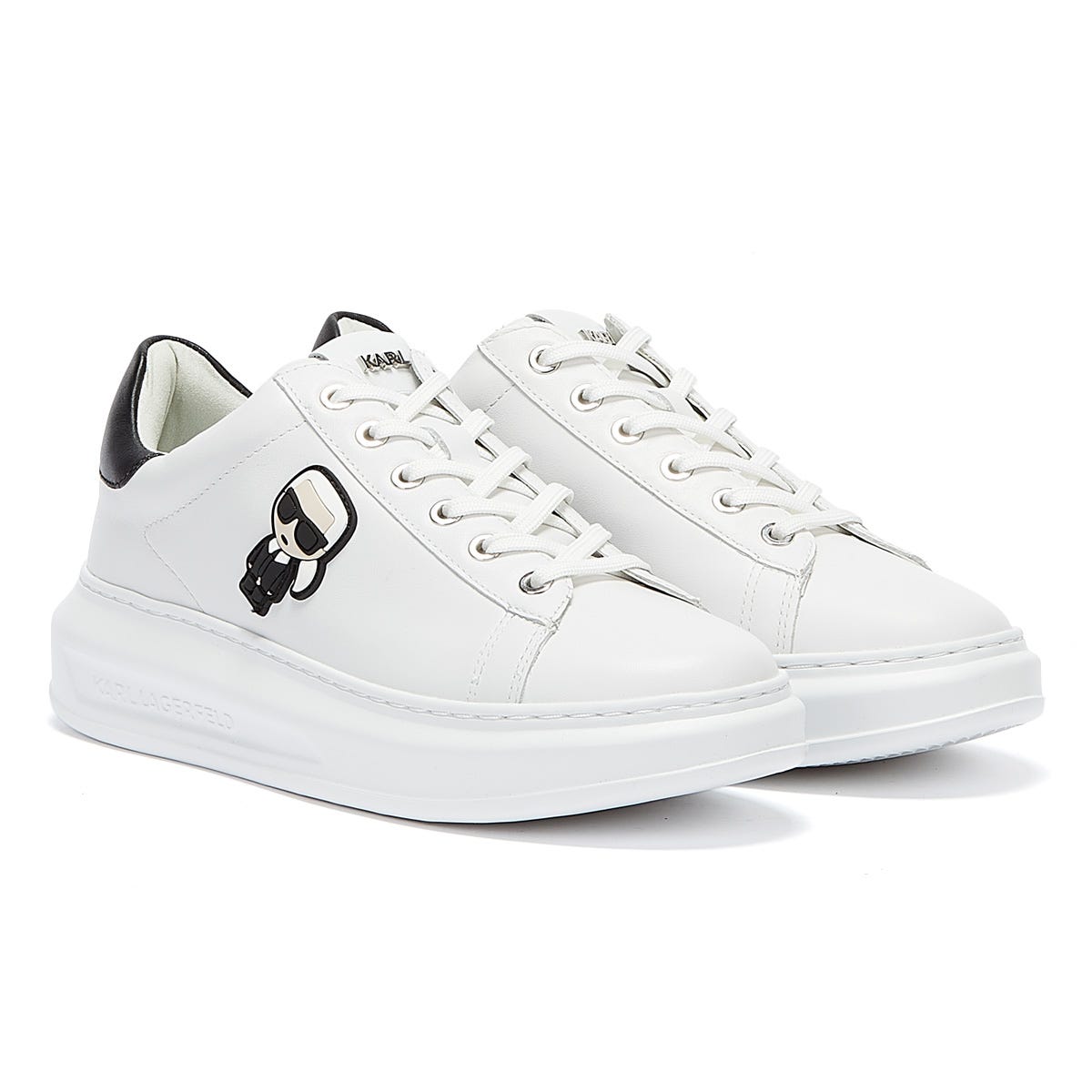 Karl Lagerfeld Ikonic Kapri Lo Lace Womens White Trainers