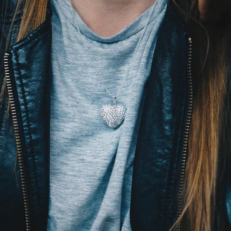 Pave Crystal Heart Necklace (with Story Boxxe and cards)