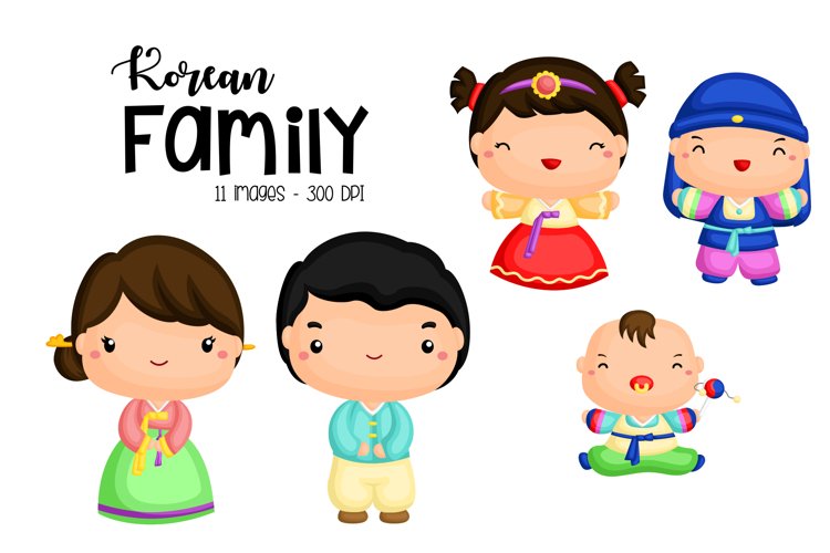 south korea children clipart