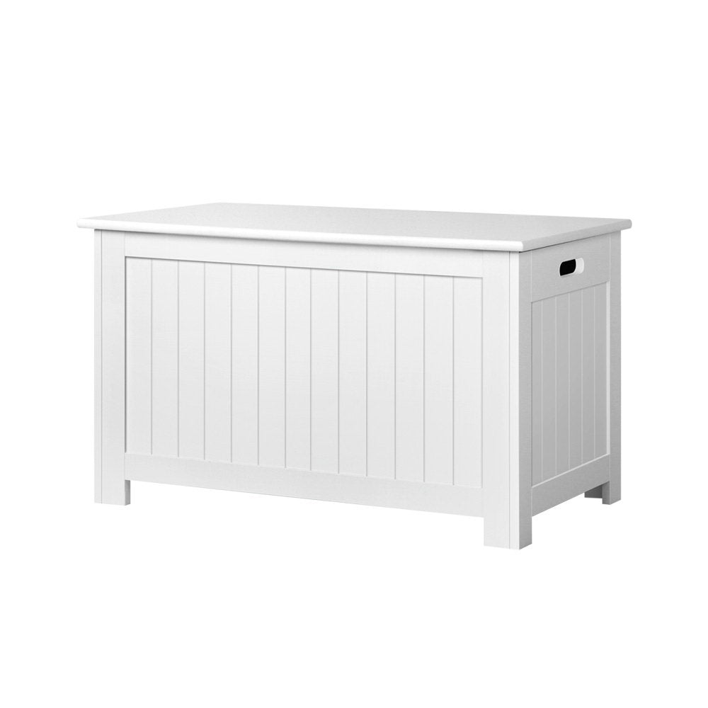 wooden toy chest white