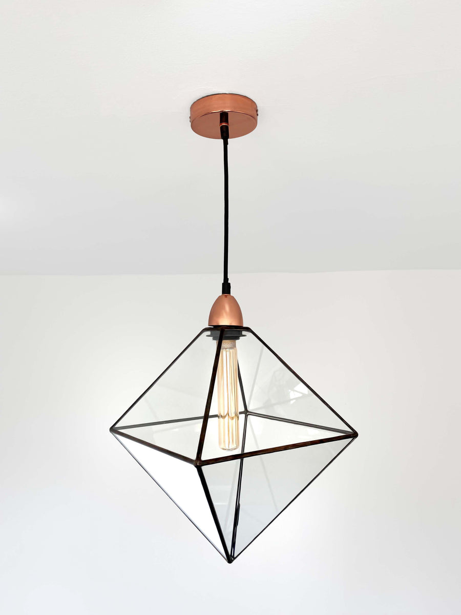 geometric glass light shade