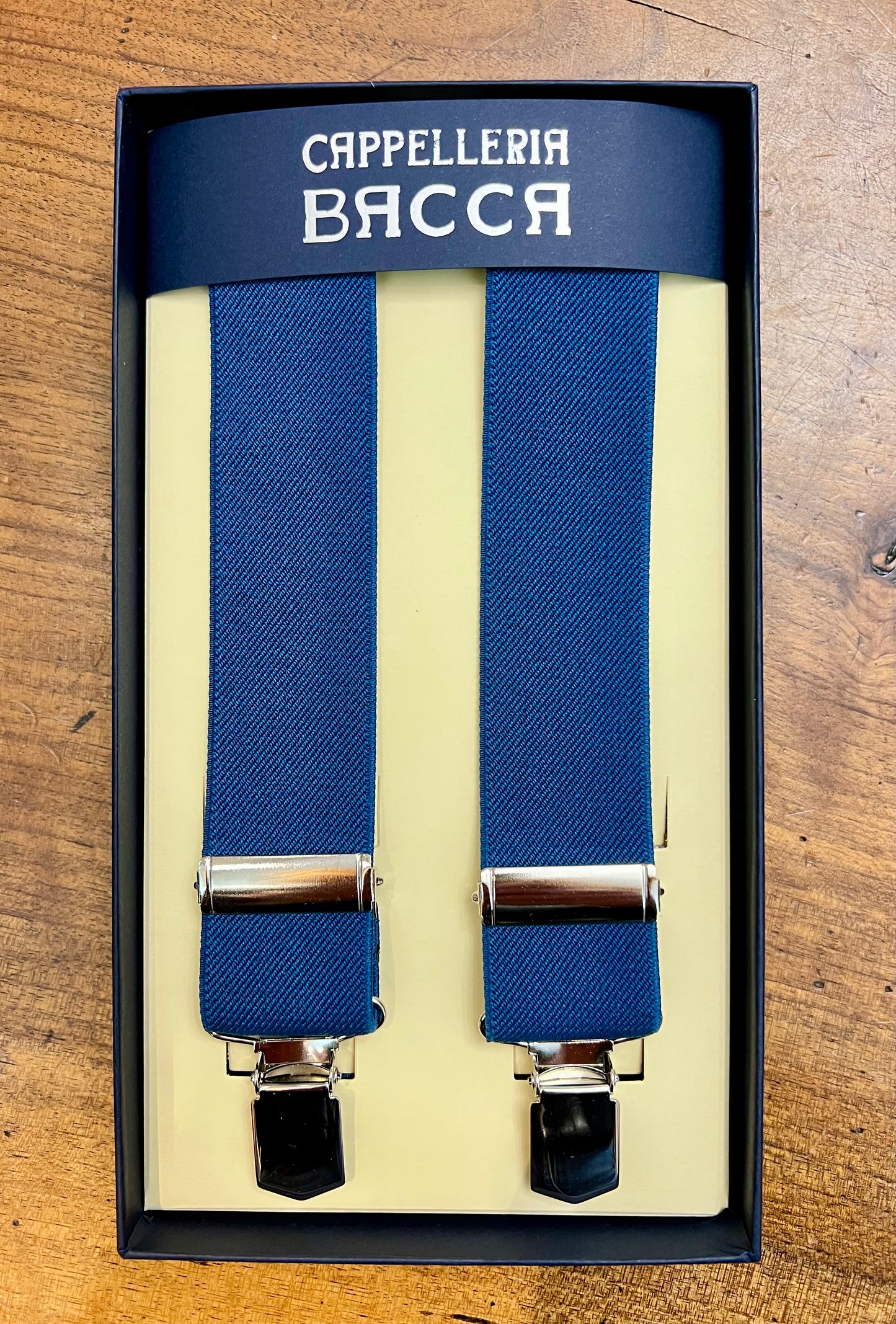 Bretelle Larghe Elastiche Blu Cobalto