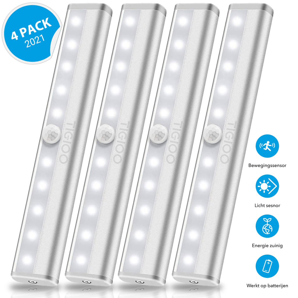 Resultaat stel voor Vanaf daar Kastverlichting met bewegingssensor (4-PACK) | TIGIOO