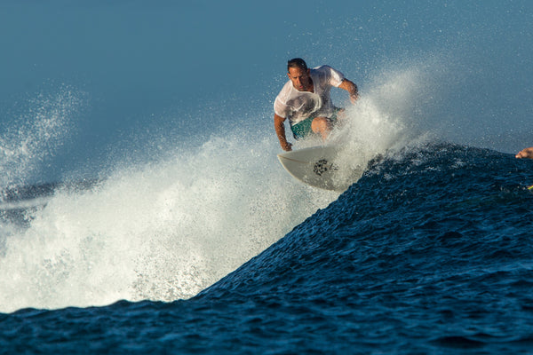 Mark Williams surfing