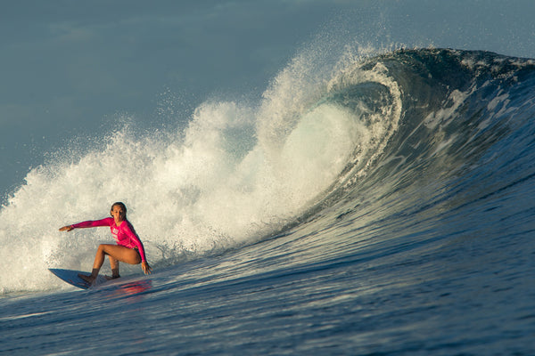 Kyra Williams surfing
