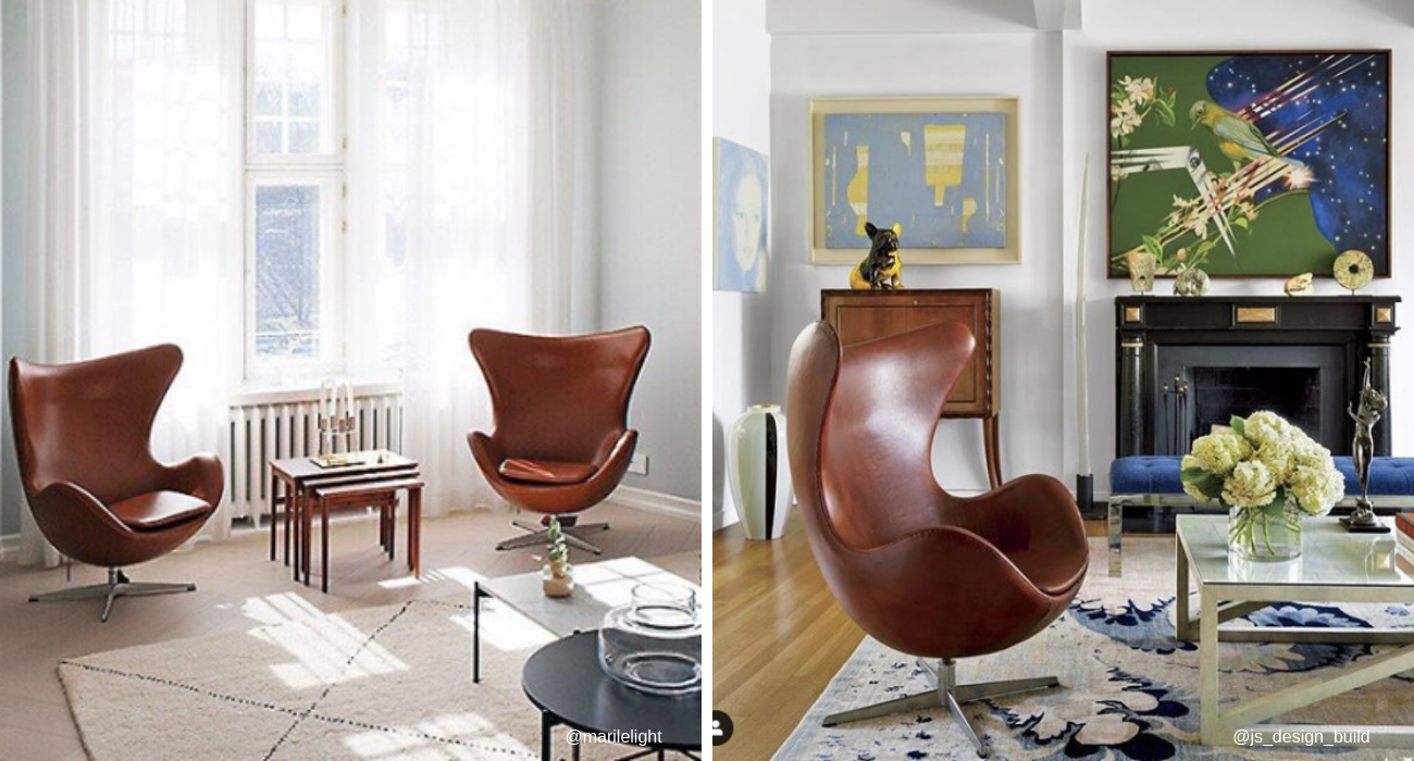 Fritz Hansen Arne Jacobsen Egg Chair in Real Homes From Instagram